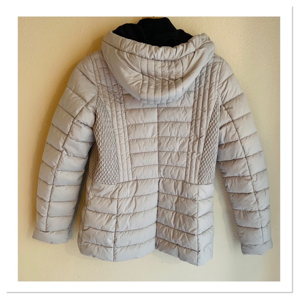 Bernardo Packable Puffer Jacket Light Gray Black Size Small - Picture 8 of 12